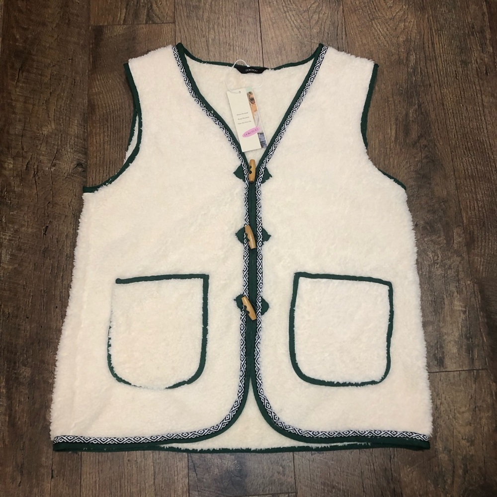 Women's Casual Fuzzy Fleece Vest Warm Open Front Sherpa Cozy Sleeveless Medium